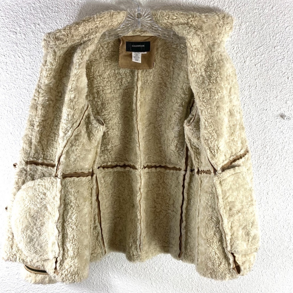 Colebrook Penny Lane Faux Fur Shearling Jacket Coat SZ S - Picture 2 of 7